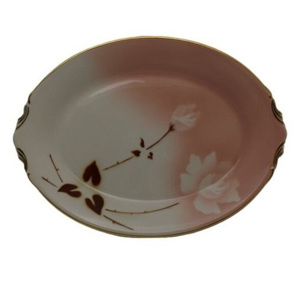 Syracuse China Madame Butterfly Serving Platter 14" Roses Peach Shadow - Picture 3 of 5